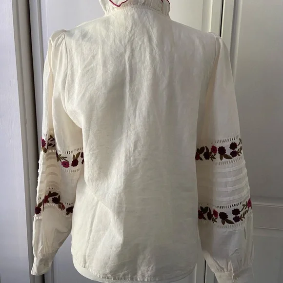 Sézane chemise megane in ficelle size 4 - Picture 7 of 9